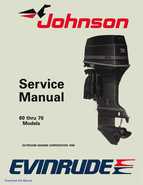 1989 Johnson/Evinrude CE 60 Thru 70 Models Service Repair Manual P/N 507756