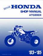1983-1985 Original Honda ATC 200X Shop Manual