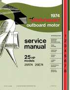 25HP 1974 25R74 Johnson outboard motor Service Manual