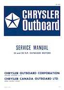 Chrysler 25 and 30 HP Outboard Motors Service Manual - OB 1894