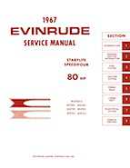 1967 Evinrude StarFlite 80 HP Outboards Service Repair Manual, P/N 4359