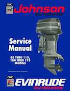 1990 Johnson Evinrude "ES" Cross V 88 thru 115, 150 thru 175 Service Repair Manual, P/N 507874