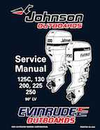 1996 Johnson Evinrude "ED" 90 LV 125C, 130, 200, 225, 250 Service Manual, P/N 507128
