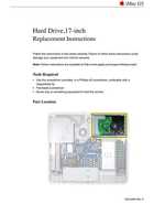 iMac G5 17 inch - Harddrive Replacement manual