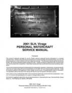 2001 Polaris SLH, Virage PWC Factory Service Manual