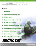 2005 Arctic Cat Snowmobiles Factory Service Manual