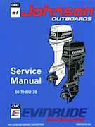 70HP 1994 J70TLER Johnson outboard motor Service Manual