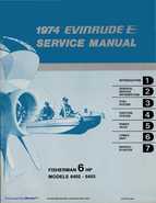 1974 Evinrude 6 HP OMC Outboard Service Repair Manual P/N 5013